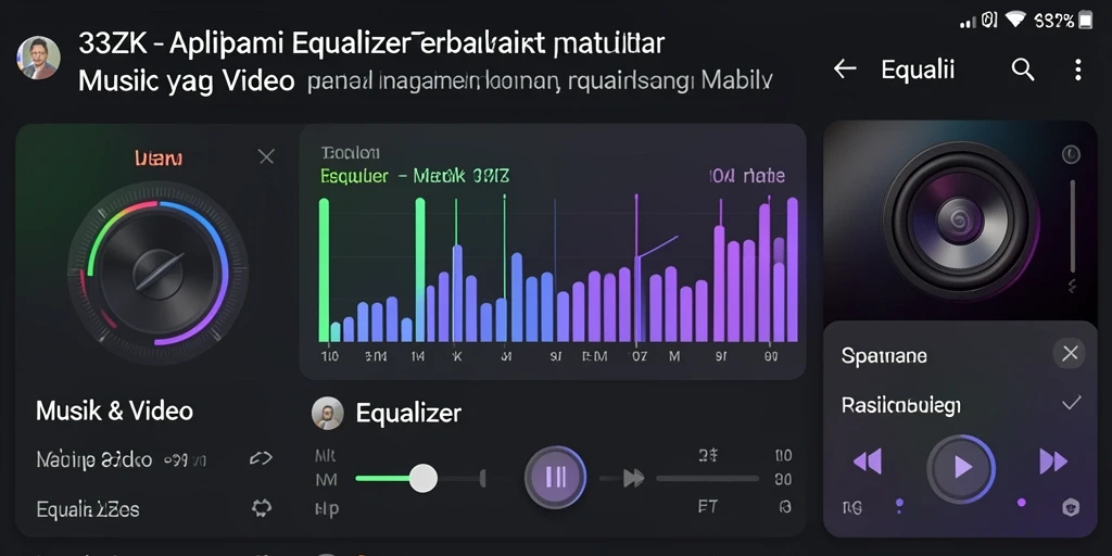 Tampilan antarmuka aplikasi Equalizer 33ZK dengan fitur penyesuaian suara.