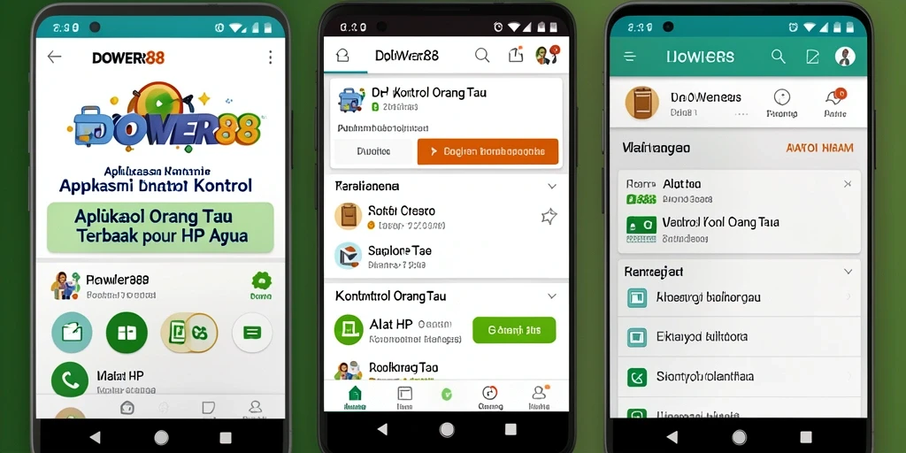 Antarmuka pengguna DOWER88 yang jelas dan ramah pengguna untuk kontrol orang tua.