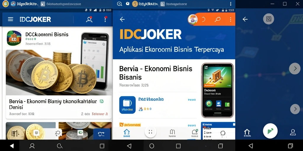 Antarmuka aplikasi IDCJOKER yang menampilkan berita ekonomi dan analisis pasar.