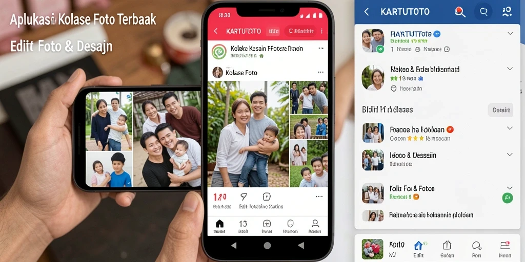 Tangkapan layar KARTUTOTO menampilkan antarmuka kolase foto yang menarik.