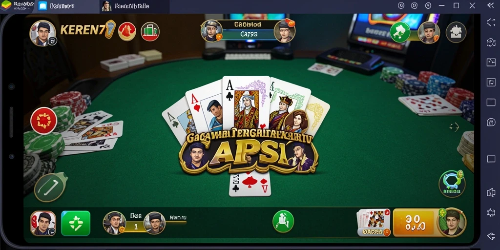 Tampilan antarmuka menarik dari game Capsa KEREN77.