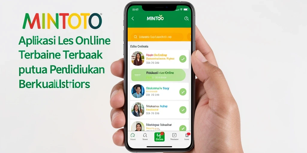 Antarmuka MINTOTO yang user-friendly untuk pembelajaran Les Online.
