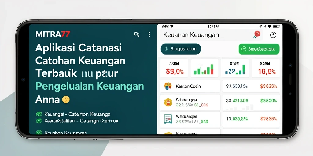Tampilan antarmuka pengguna aplikasi Catatan Keuangan MITRA77 yang intuitif.