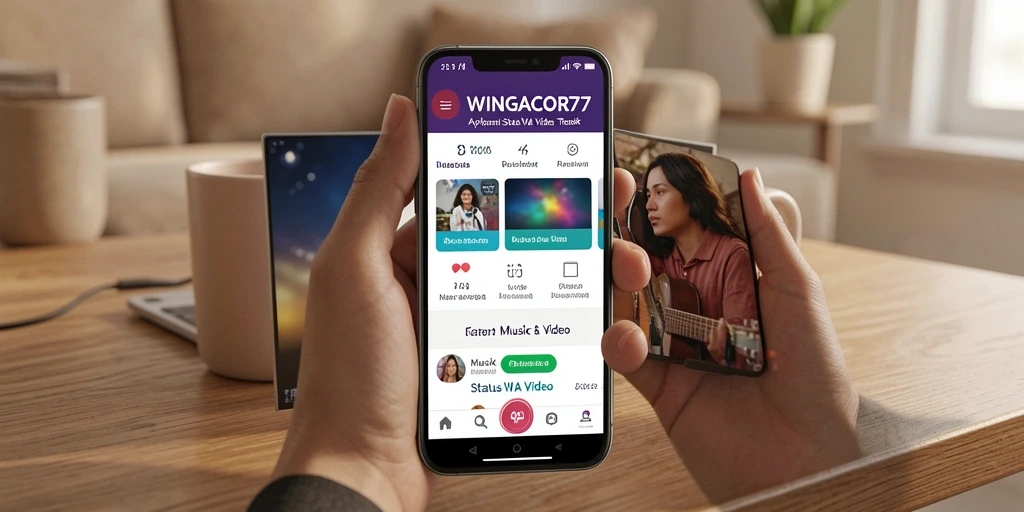 Antarmuka WINGACOR77 untuk pembagian Status WA Video.